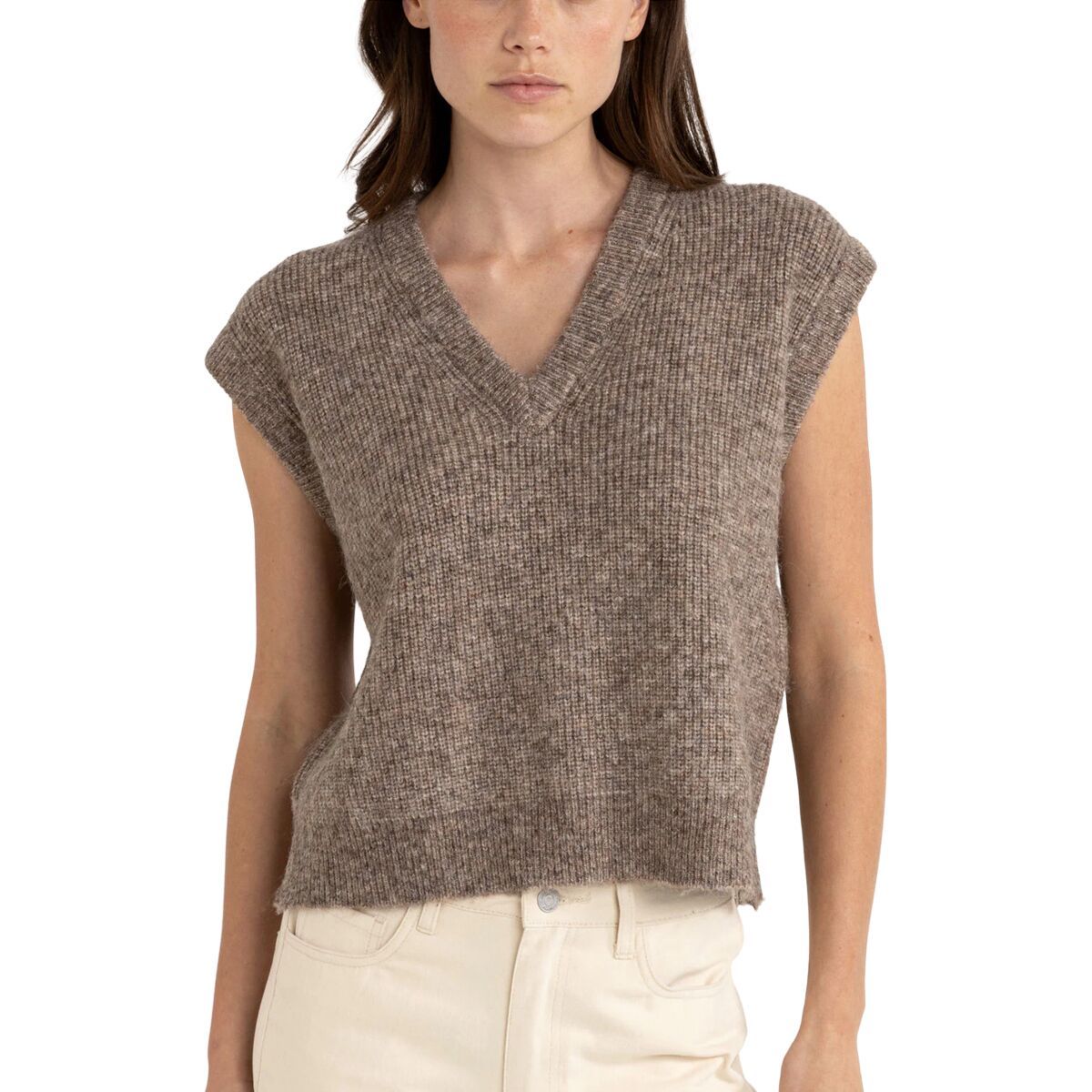 Image of Rhythm Quinn Knit Vest - Women's Oatmeal, S