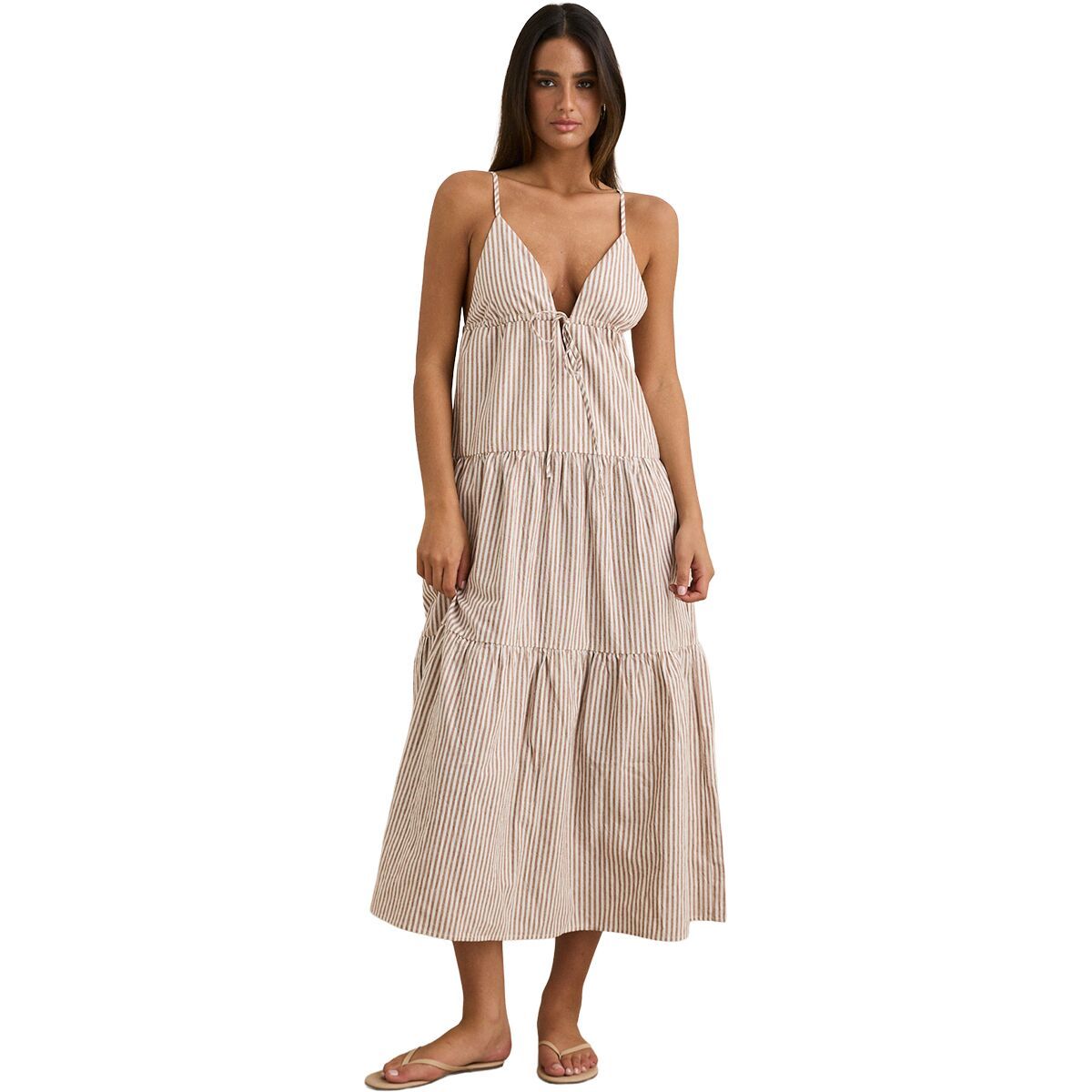 Image of Rhythm Jaci Maxi Dress - Women's Tan, XL