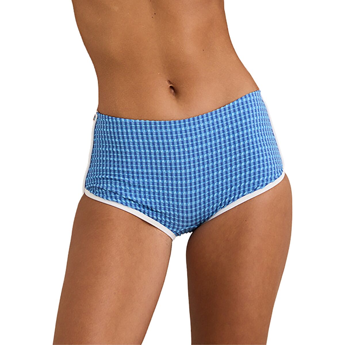 Image of Rhythm Lola Check Boyleg Pant - Women's Blue, M