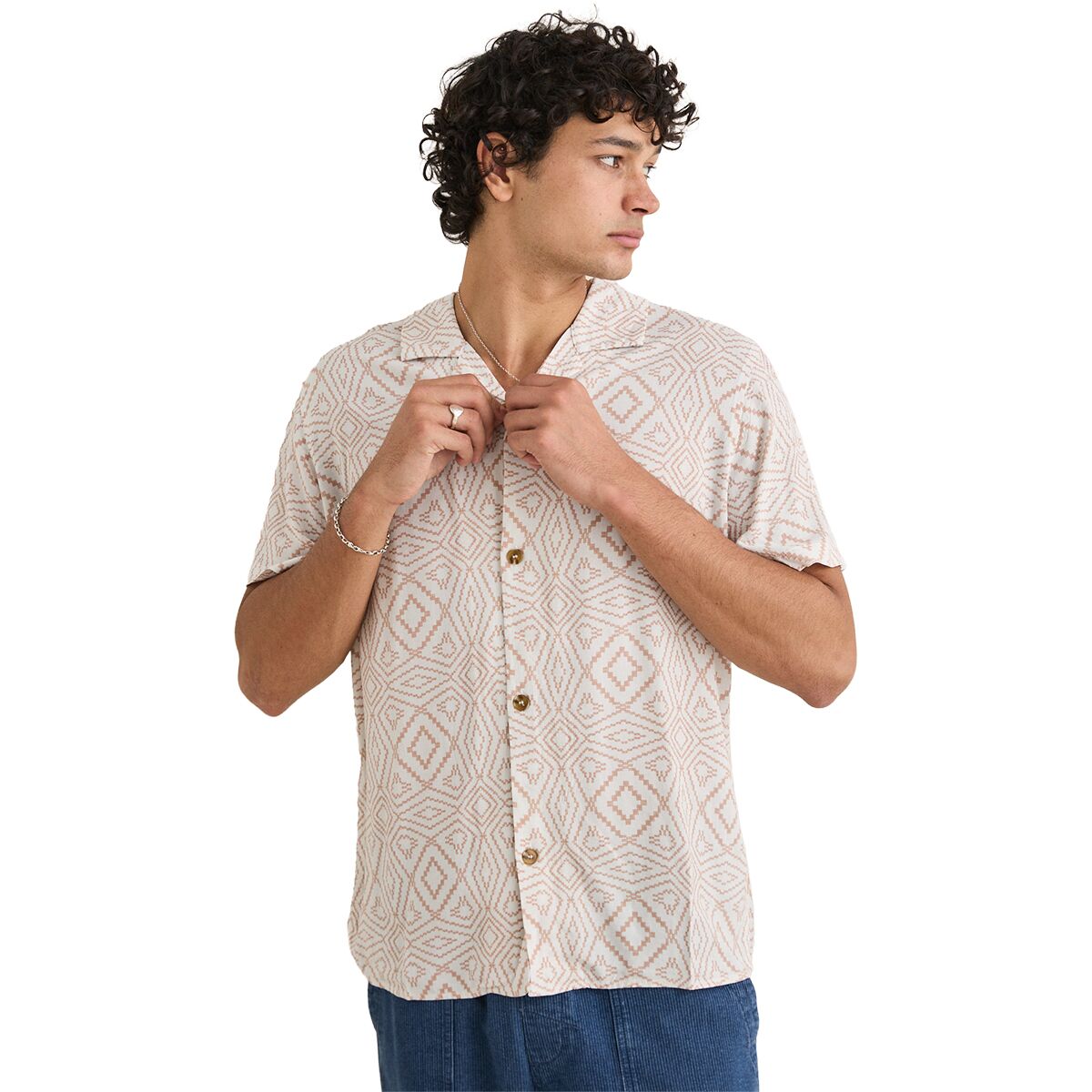 Image of Rhythm Mosaic Shirt - Men's Tobacco, L