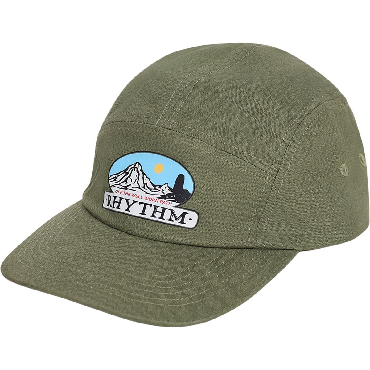 Image of Rhythm Back Country 5 Panel Cap Olive, One Size