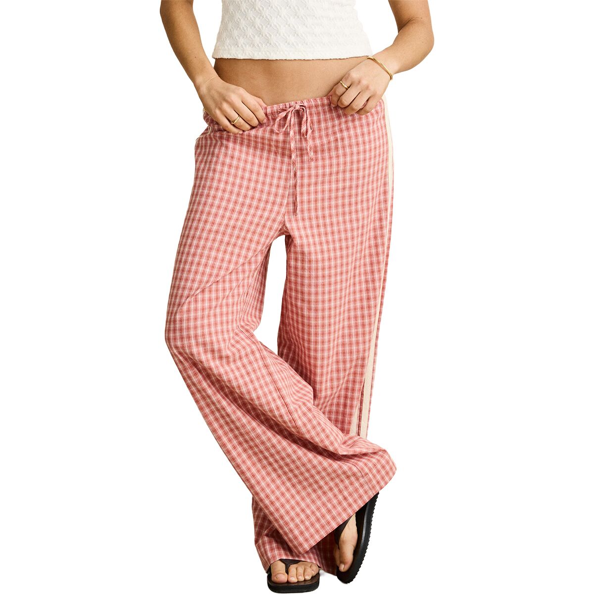 Image of Rhythm Kirra Check Pant - Women's Pink, 6