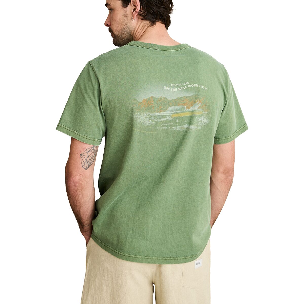Image of Rhythm Heading West Vintage T-Shirt - Men's Dill, XL