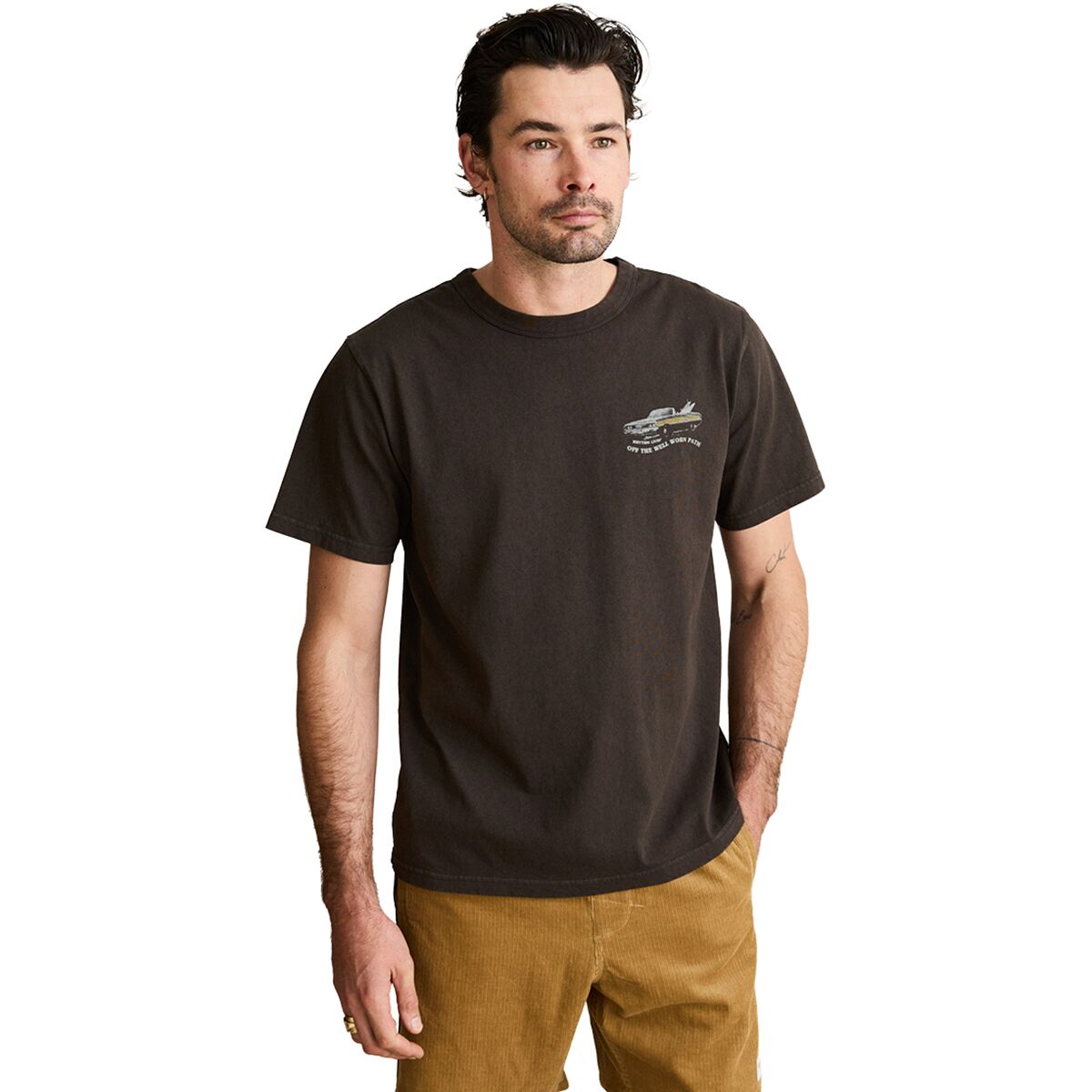 Image of Rhythm Heading West Vintage T-Shirt - Men's Vintage Black, M