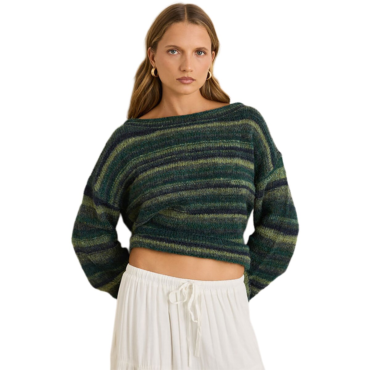 Rhythm Baklava Knit Sweater - Women's Olive, XS