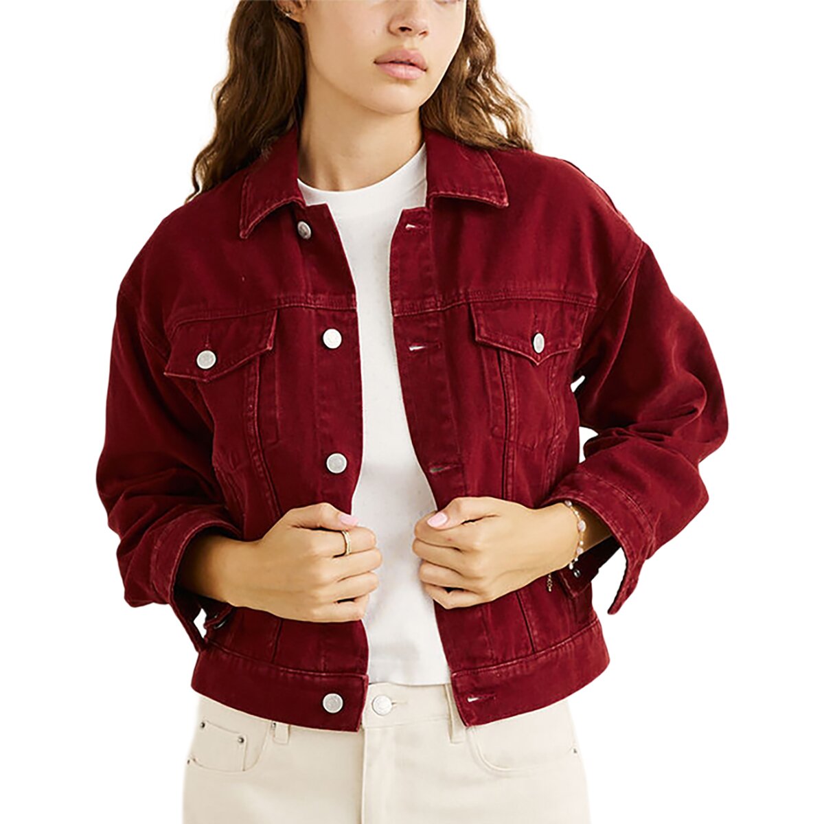 Rhythm Charlie Trucker Jacket - Women's Wine, XL