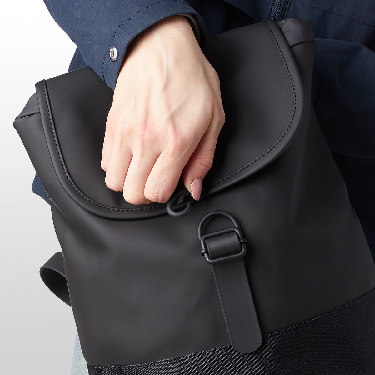 Rains backpack sales drawstring