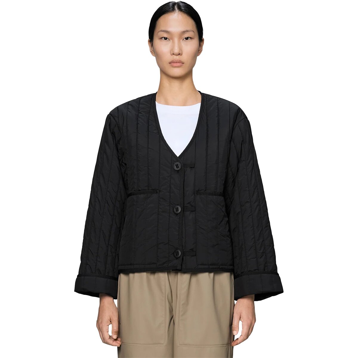 Image of Rains Banja Liner Bomber Jacket - Women's Black, M