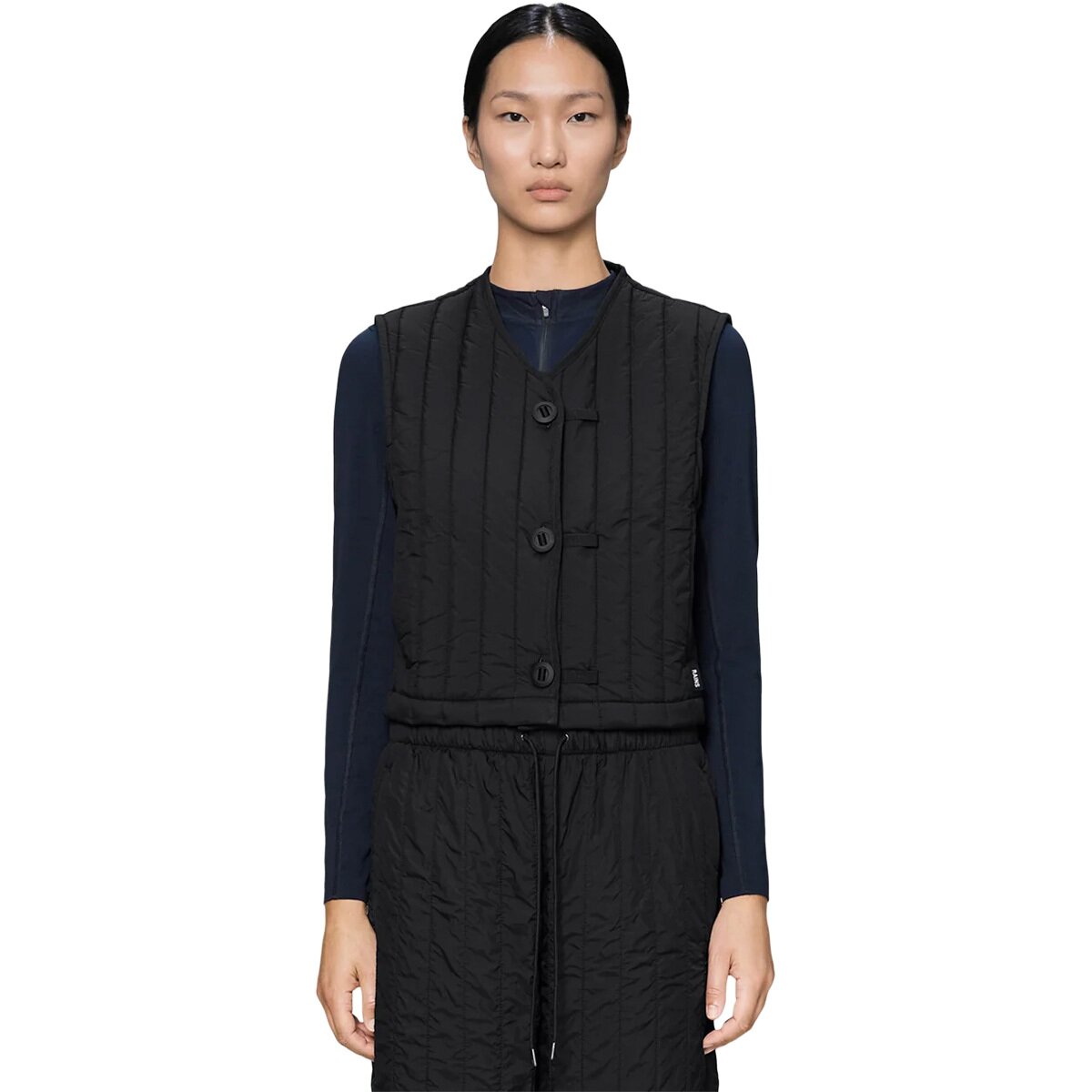 Image of Rains Banja Short Liner Vest - Women's Black, S