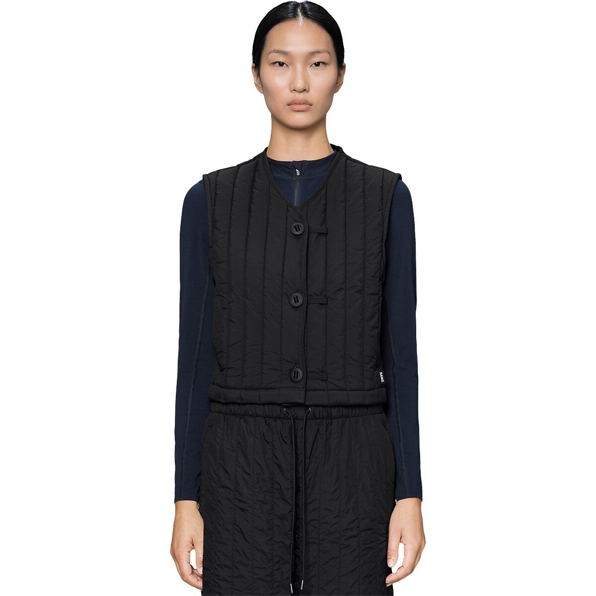 Image of Rains Banja Short Liner Vest - Women's Black, L