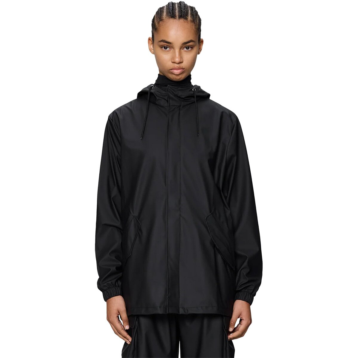 Image of Rains Fishtail Rain Jacket - Women's Black, S