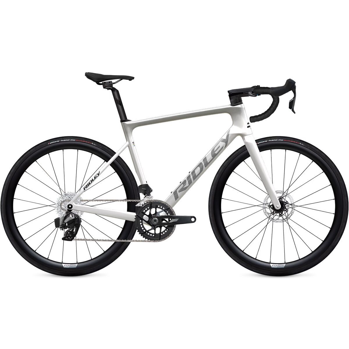 Image of Ridley Falcn Rival AXS Carbon Wheel Road Bike Pearl White/Silver/Black, L