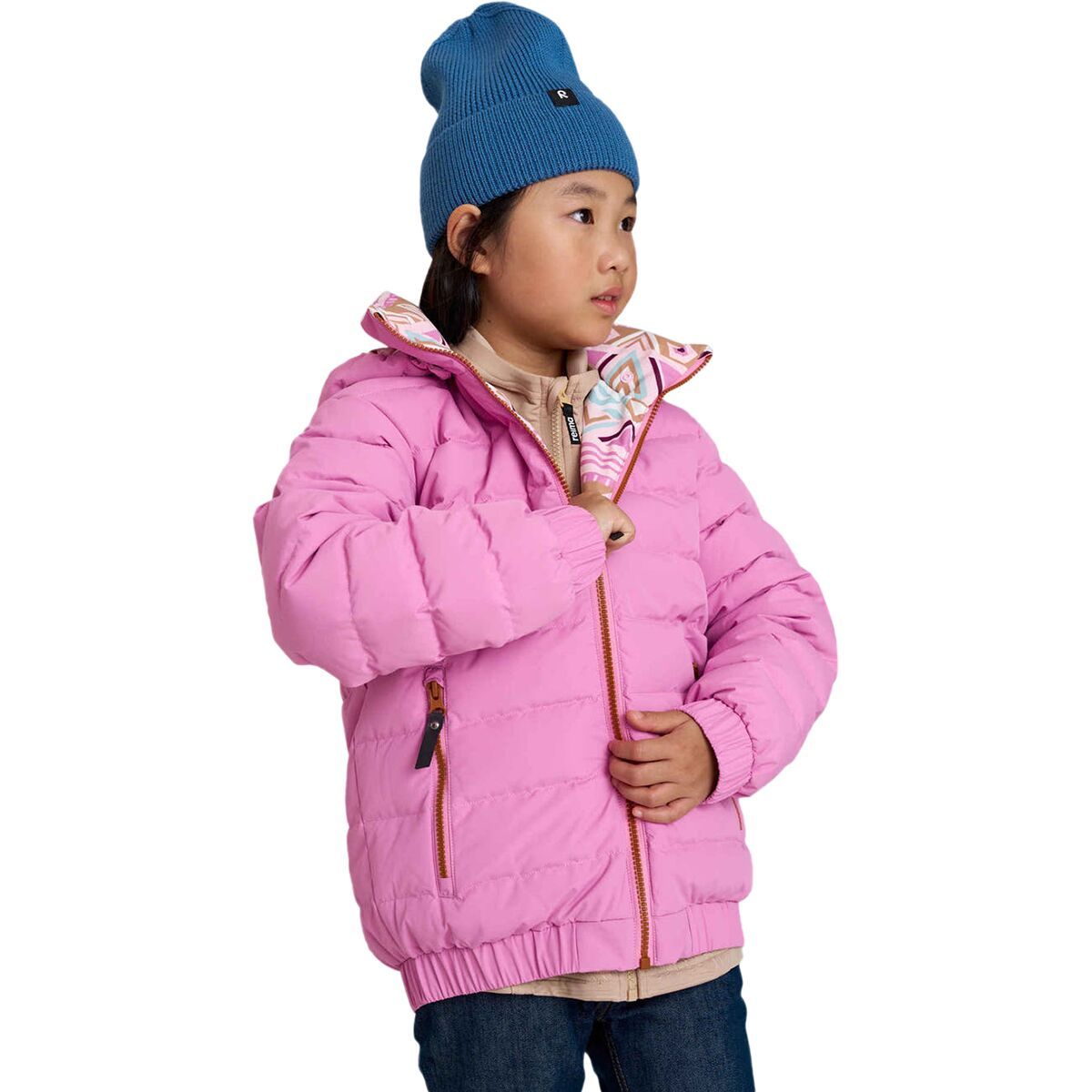 Reima Finnoo Reversible Down Jacket - Girls' Mauve Pink, 12