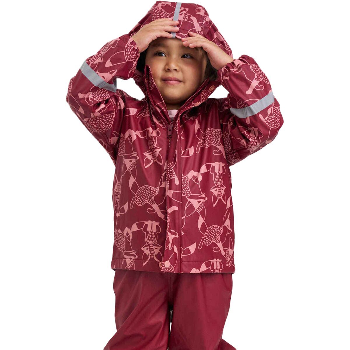 Image of Reima Koski Rain Jacket - Kids' Jam Red, 8