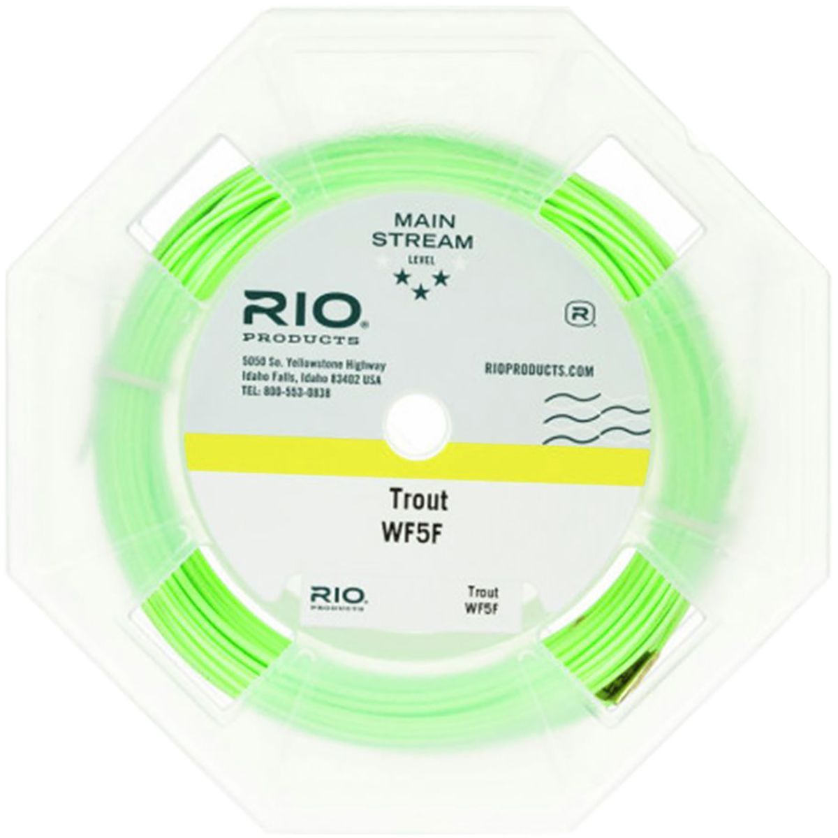 Image of RIO MainStream Trout WF Fly Line Lemon Green, WF4F/80ft