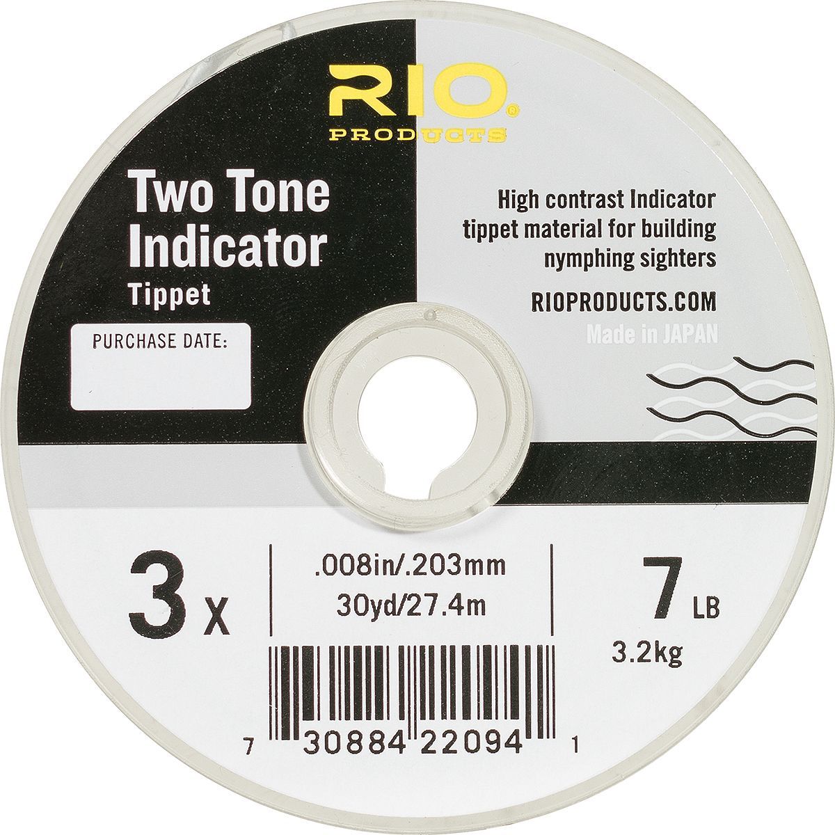 Image of RIO 2-Tone Indicator Tippet Black/White, 6 Weight