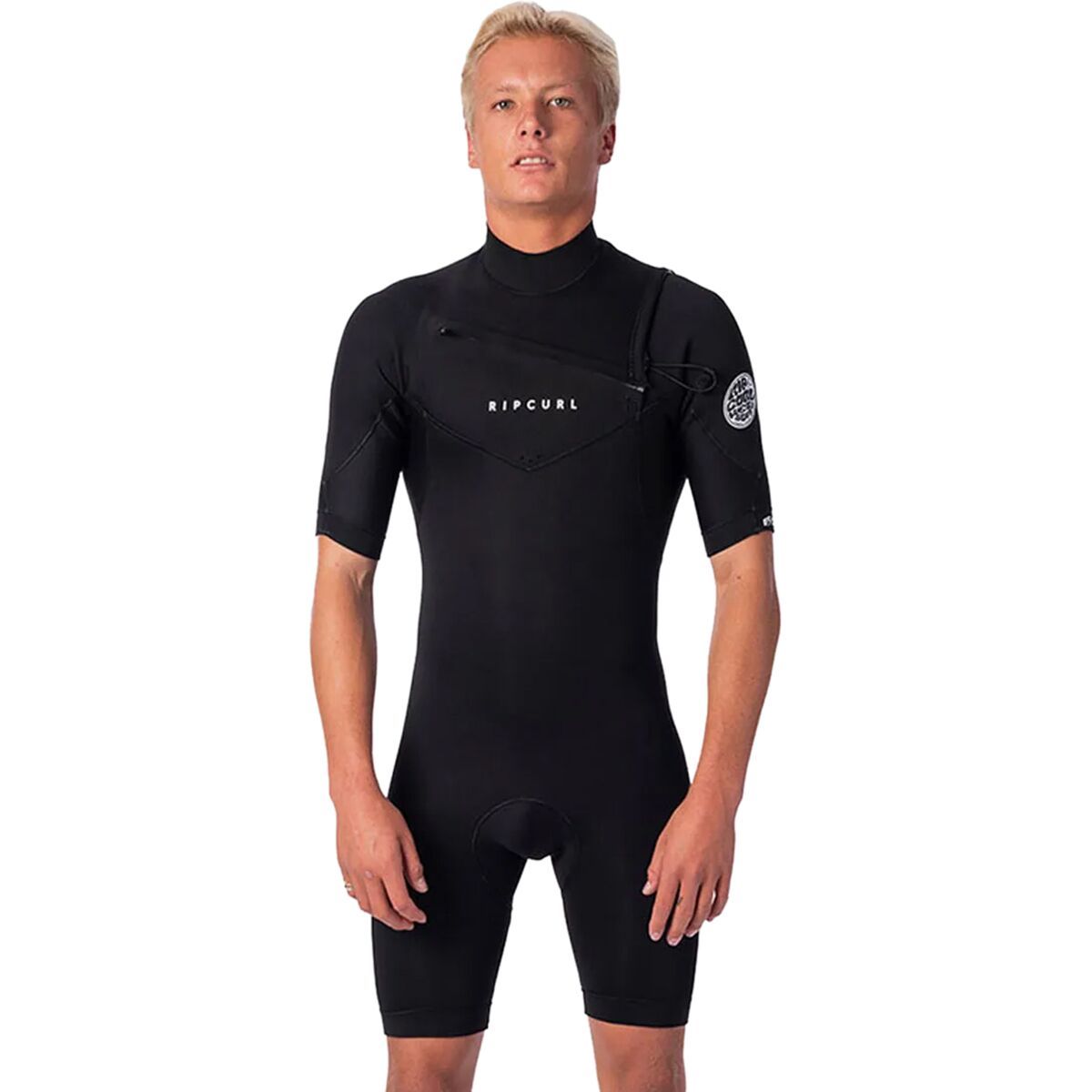 Rip Curl Dawn Patrol 2/2 GB Chest-Zip Spring Wetsuit - Men's Black, S