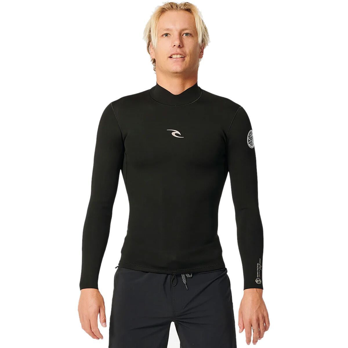 Image of Rip Curl Dawn Patrol 1.5mm Longsleeve Full-Zip Wetsuit Jacket - Men's Black, L