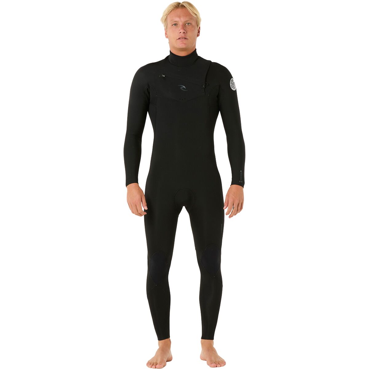 Image of Rip Curl Dawn Patrol 3/2 Chest-Zip Full Wetsuit - Men's Black, LS