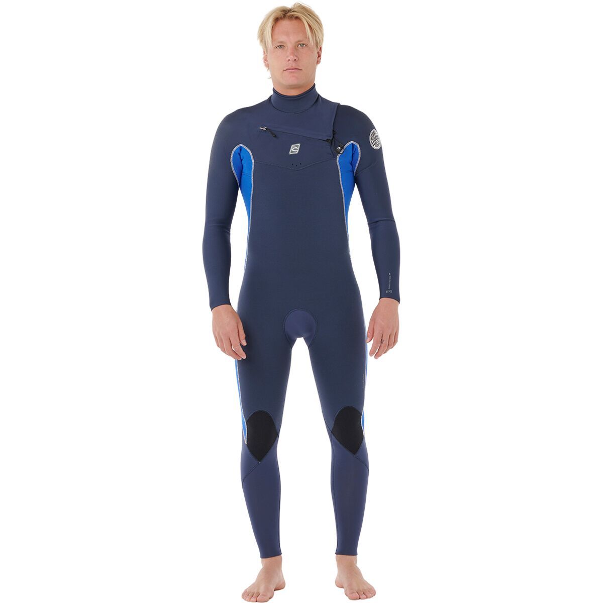 Image of Rip Curl Dawn Patrol 3/2 Chest-Zip Full Wetsuit - Men's Electric Cobalt, L