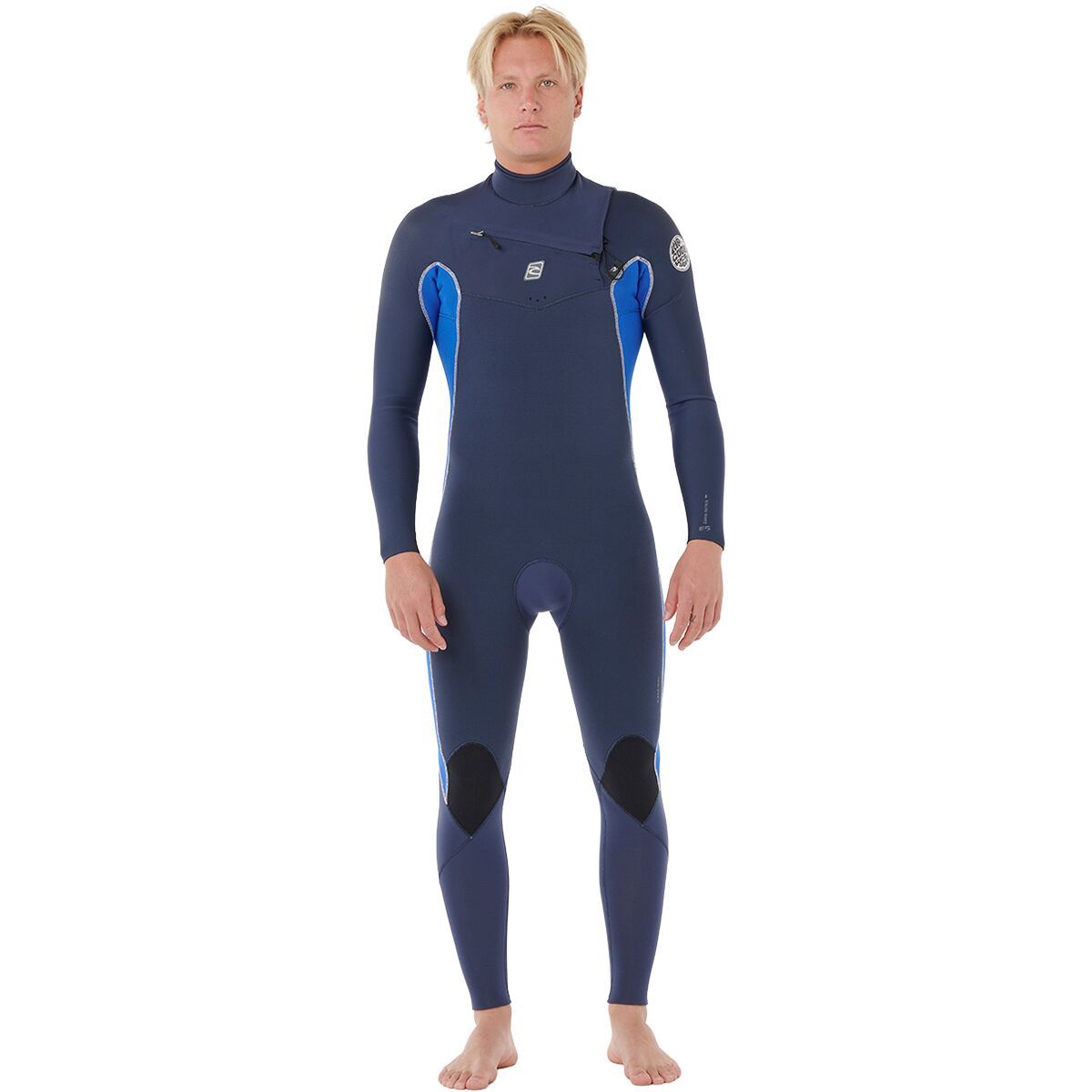 Image of Rip Curl Dawn Patrol 4/3 Chest-Zip Full Wetsuit - Men's Electric Cobalt, XL
