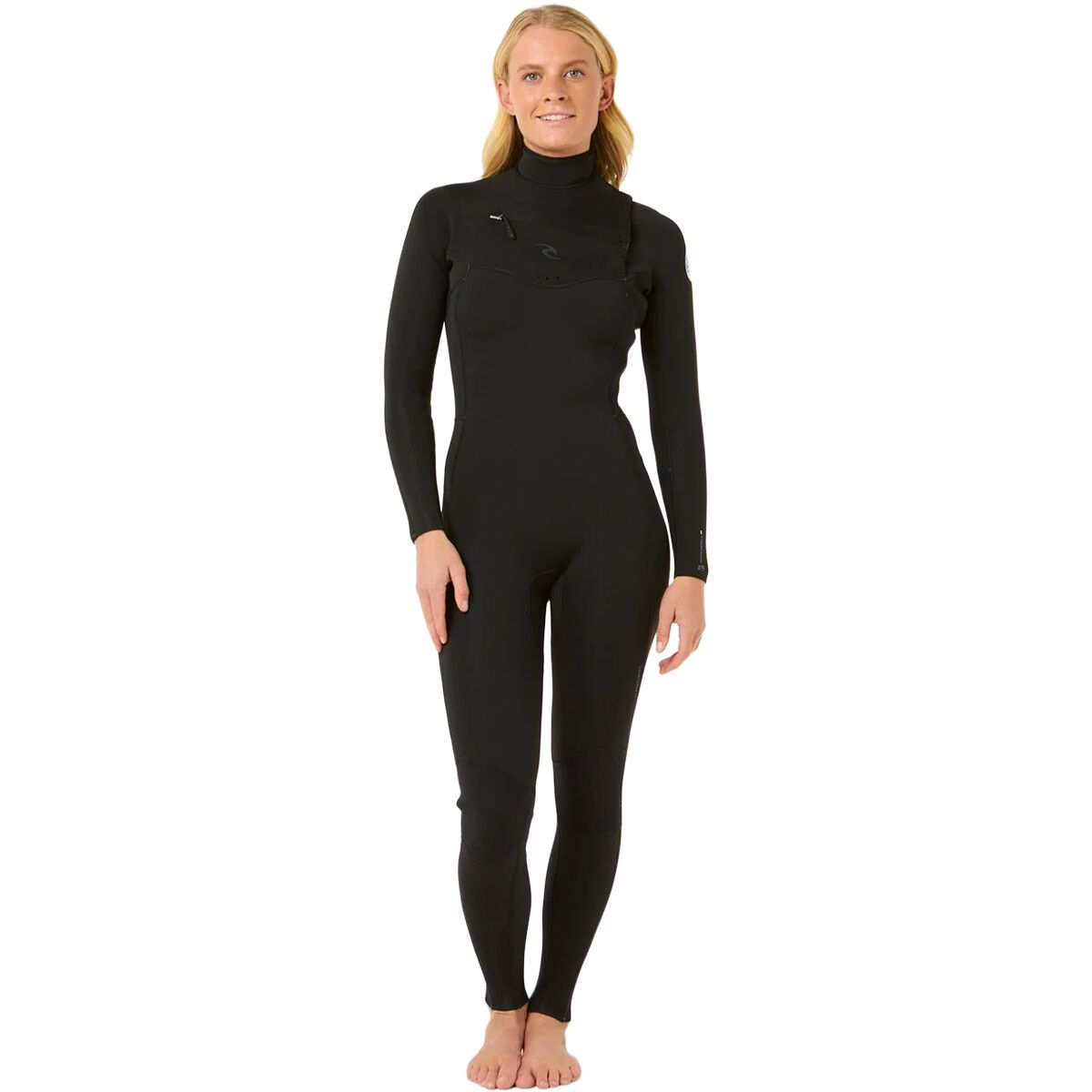 Image of Rip Curl Dawn Patrol 4/3 Chest-Zip Full Wetsuit - Women's Black, 10
