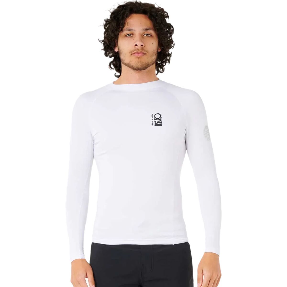 Image of Rip Curl Search UPF 50 Long-Sleeve Rashguard - Men's White, S