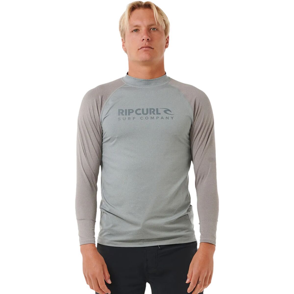 Rip Curl Shock UPF 50 Long-Sleeve Rashguard - Men's Light Grey Marle, M