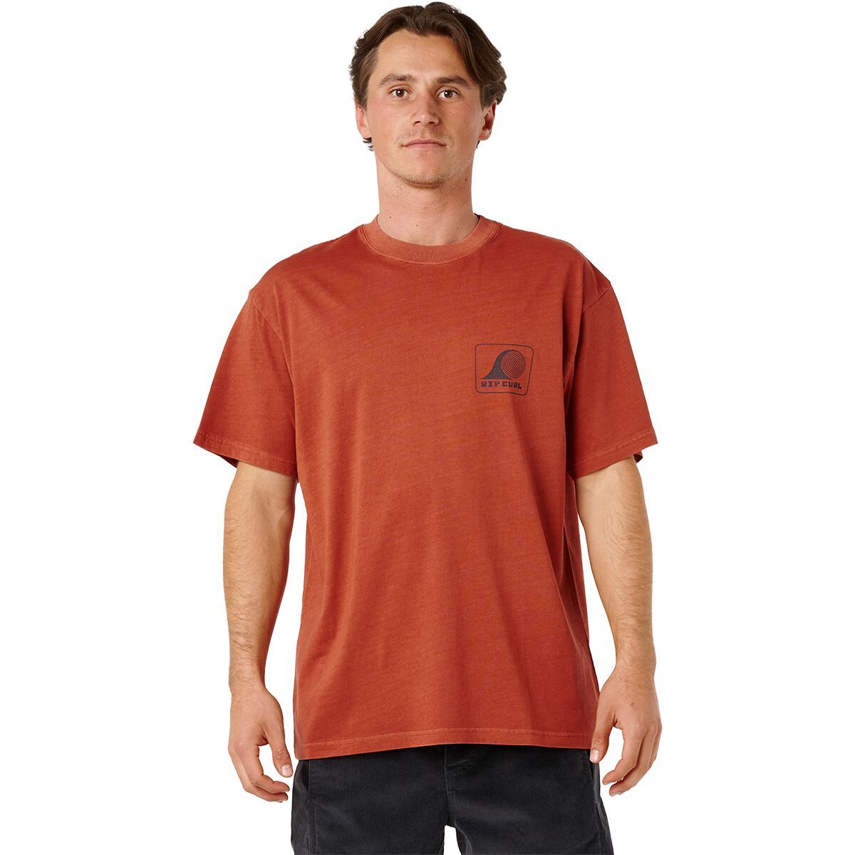 Image of Rip Curl Artist of the Sun Rolling Wave T-Shirt - Men's Baked Clay, XL