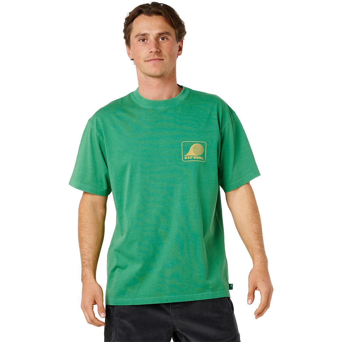 Image of Rip Curl Artist of the Sun Rolling Wave T-Shirt - Men's Leaf Green, M