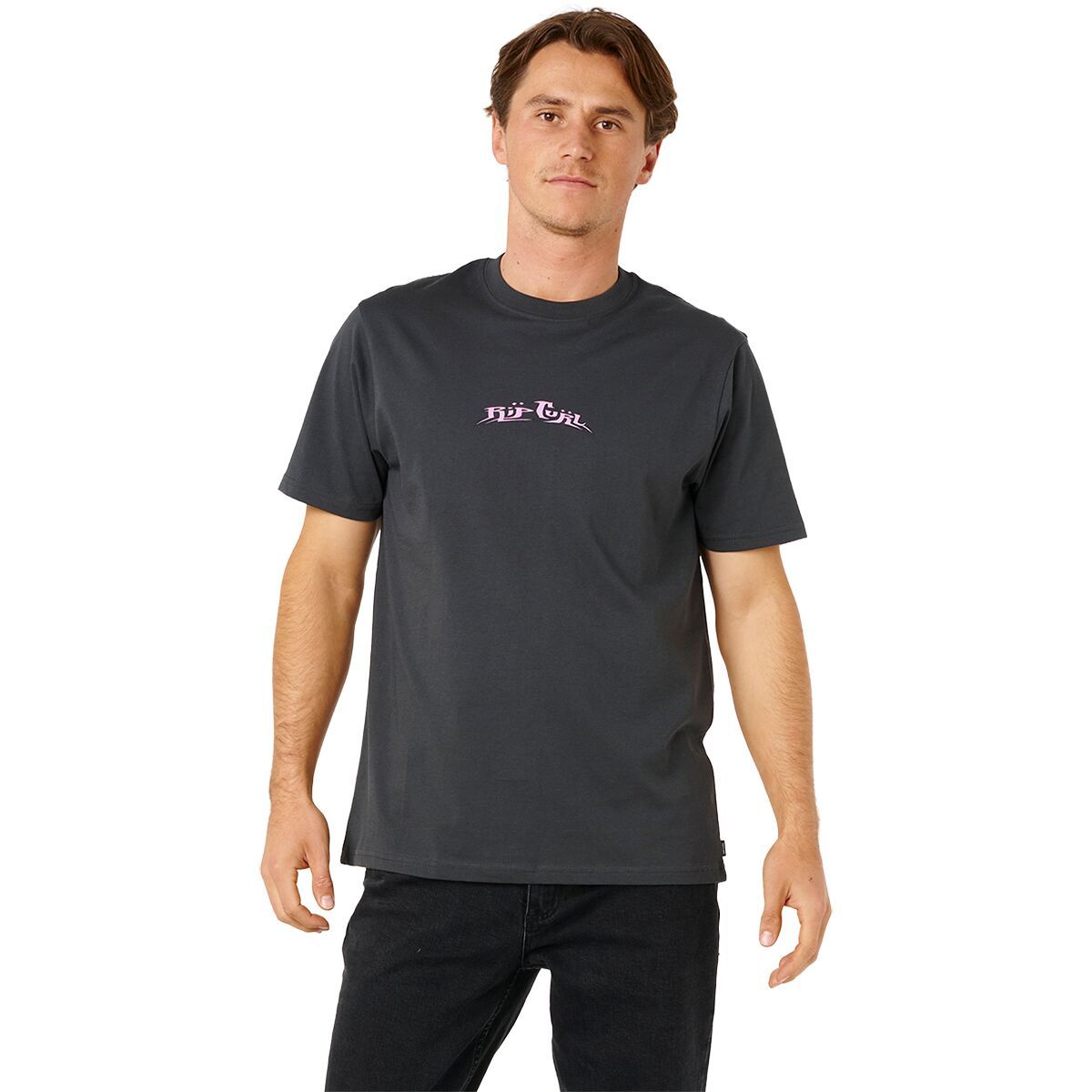 Image of Rip Curl Hazed And Tubed T-Shirt - Men's Washed Black, S