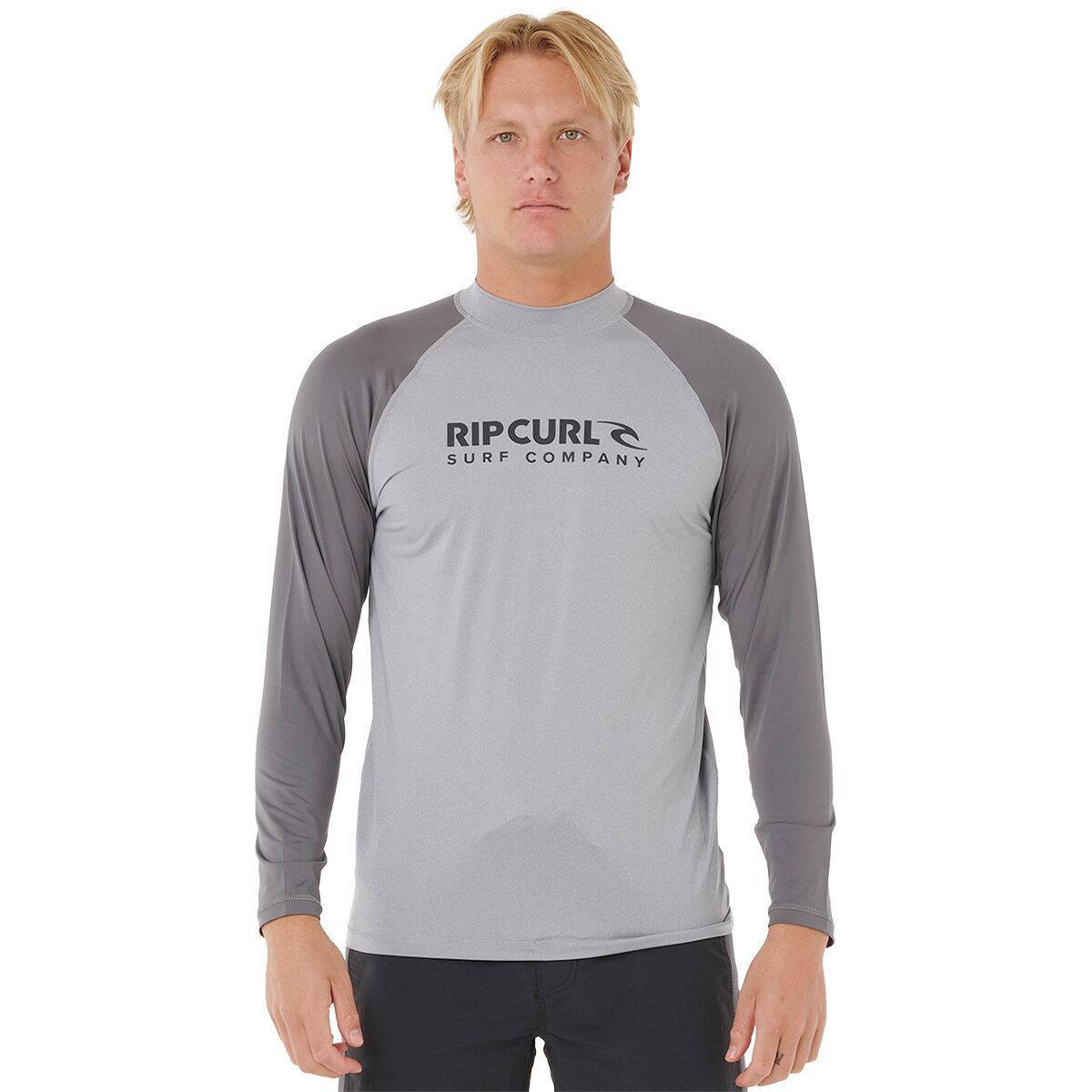 Image of Rip Curl Shock UPF Long-Sleeve Rashguard - Men's Grey Marle, XL