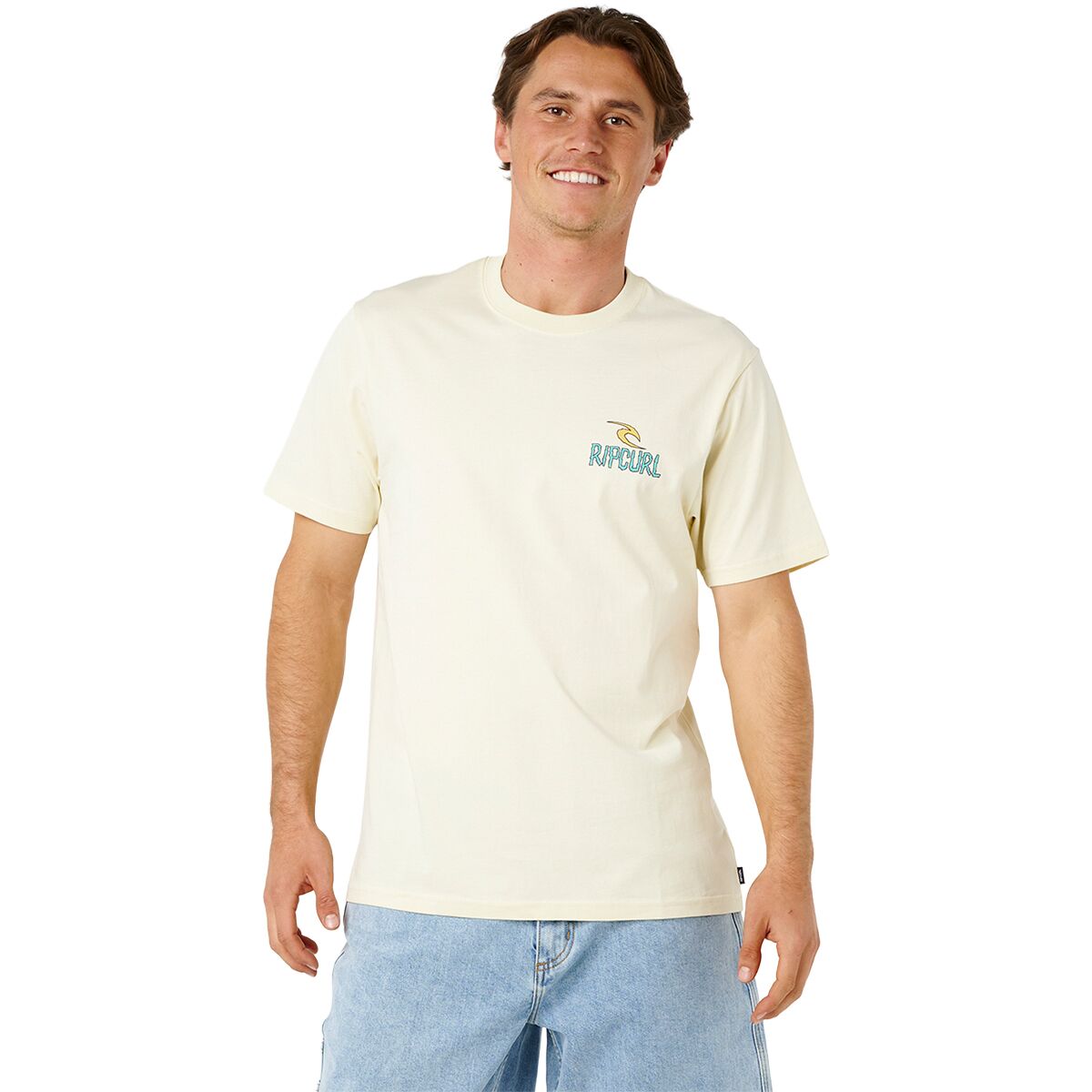 Image of Rip Curl Shred Til Dead T-Shirt - Men's Lemon Ice, L