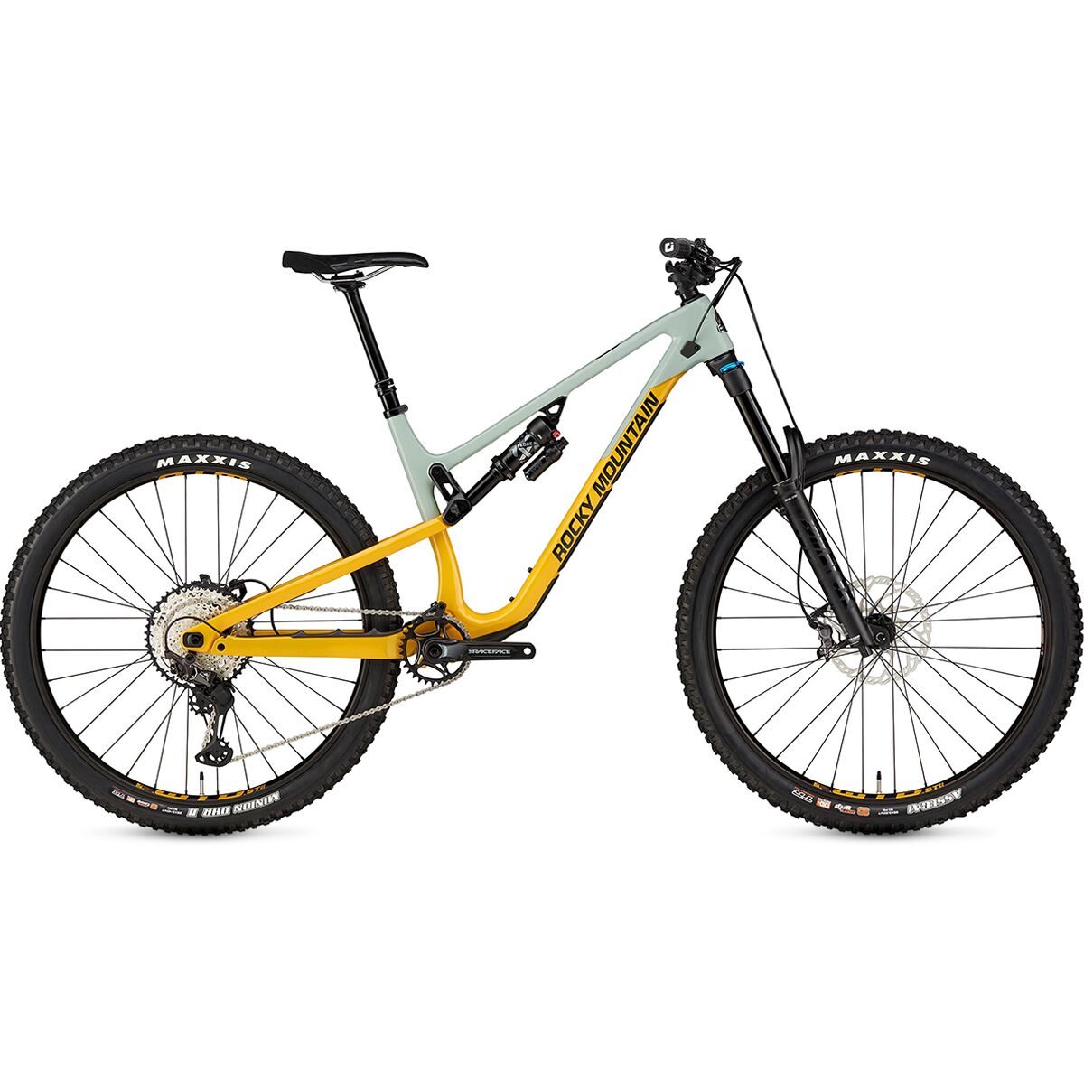 Image of Rocky Mountain Altitude Carbon 50 Shimano Mountain Bike Yellow/Blue, S