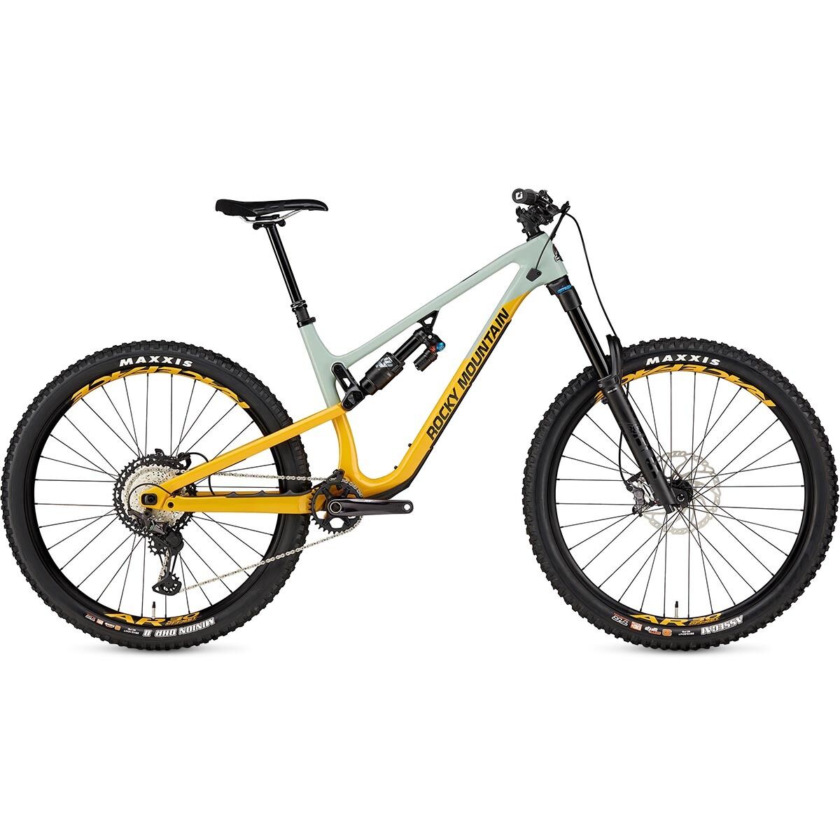 Image of Rocky Mountain Altitude Carbon 70 Shimano Mountain Bike Yellow/Blue, M