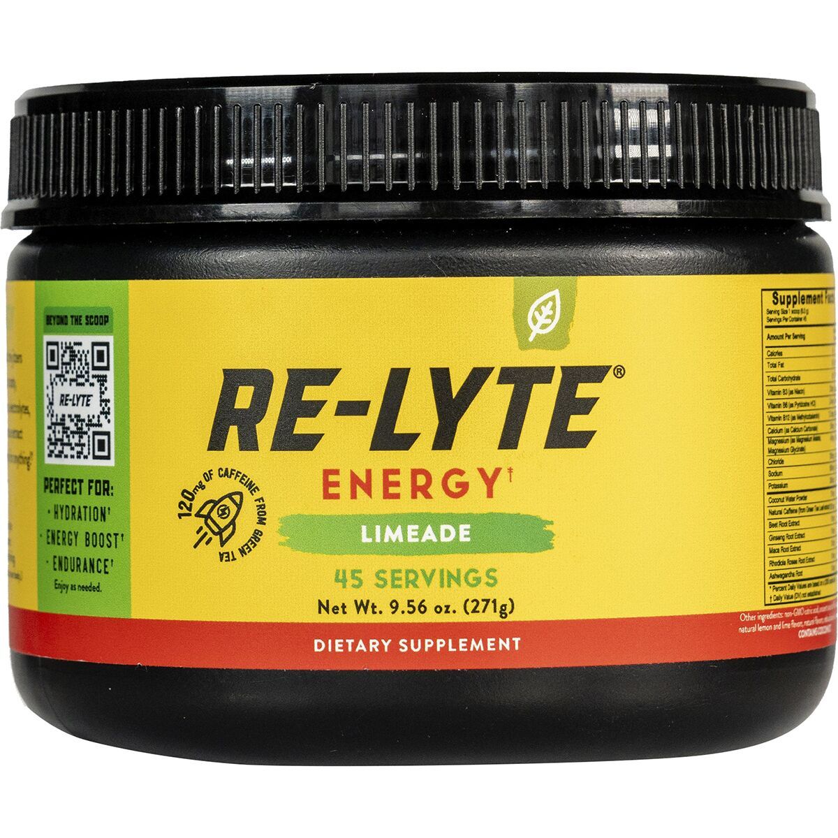 Redmond Re-Lyte Energy Drink Mix Limeade, 15 Stick Pack
