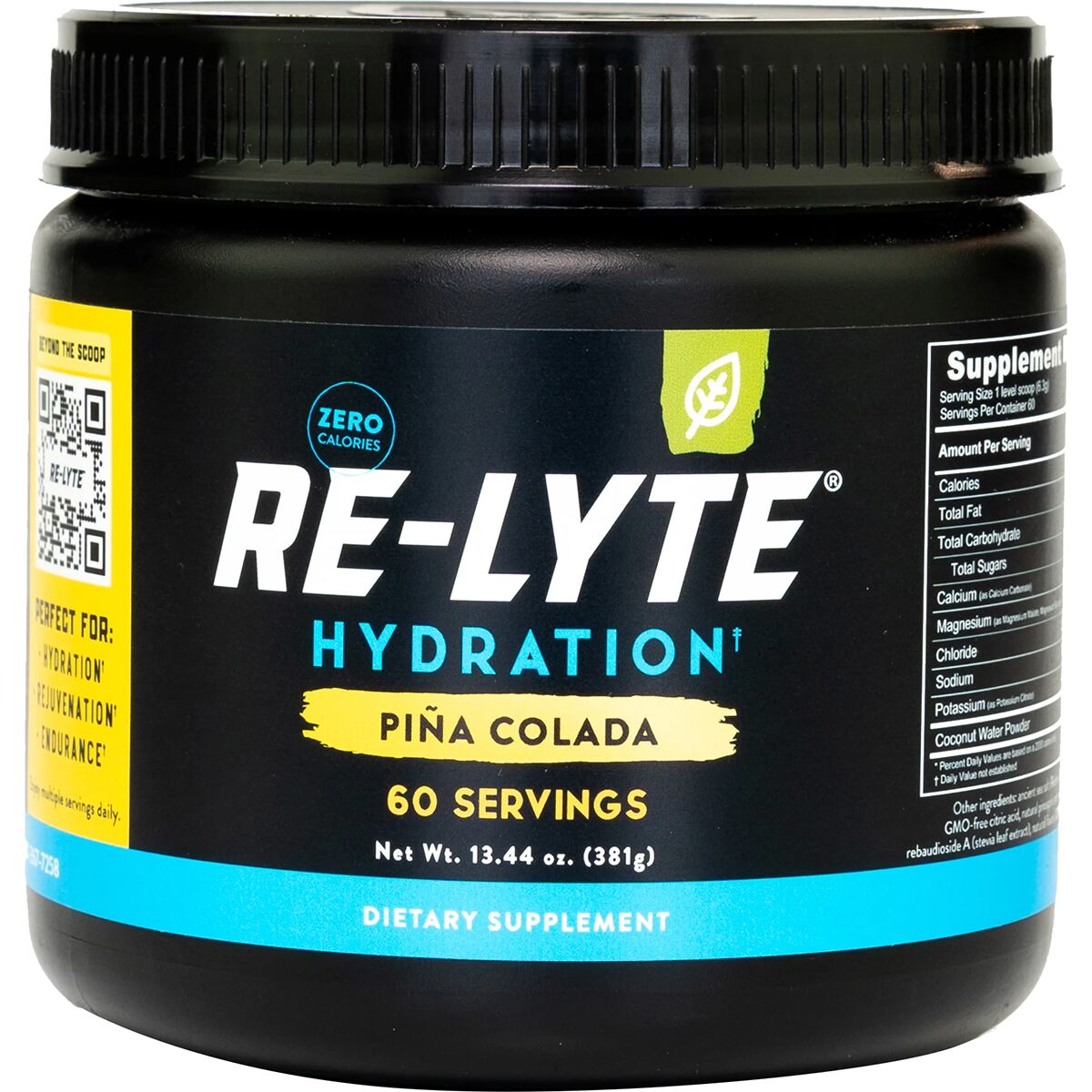 Image of Redmond Re-Lyte Hydration Drink Mix Pina Colada, 60 serving jar