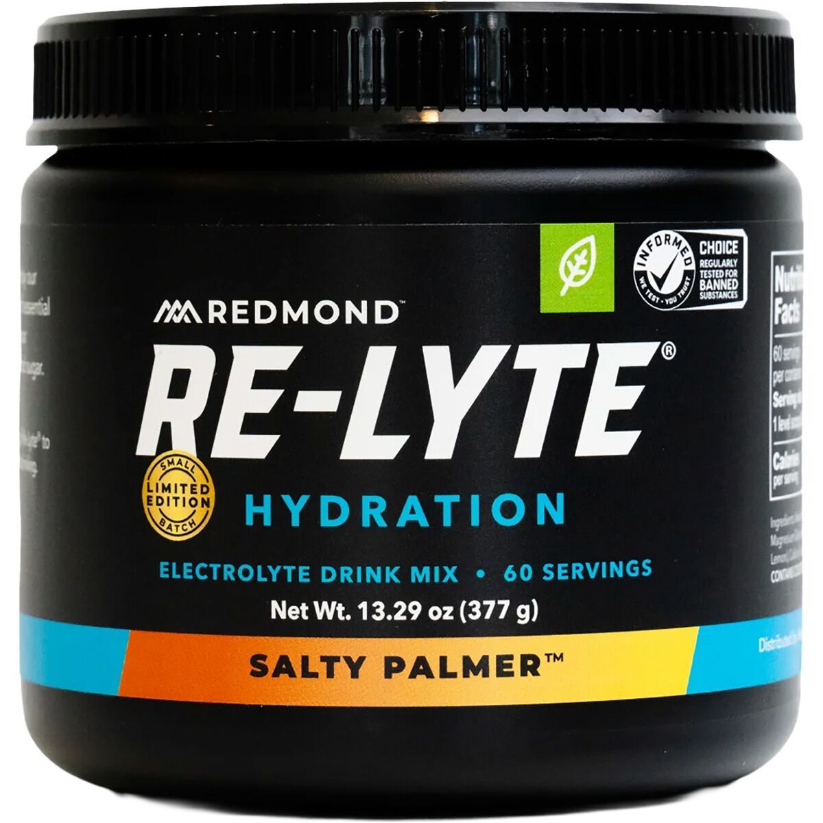 Image of Redmond Re-Lyte Hydration Drink Mix Salty Palmer, 60 serving jar