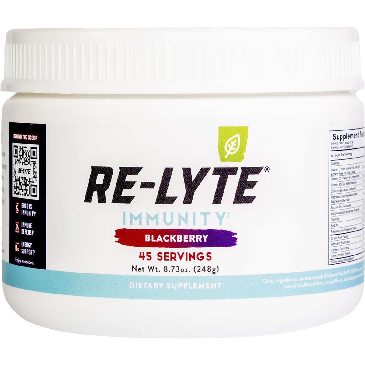 Image of Redmond Re-Lyte IMMUNITY Drink Mix Blackberry, 15 Stick Pack