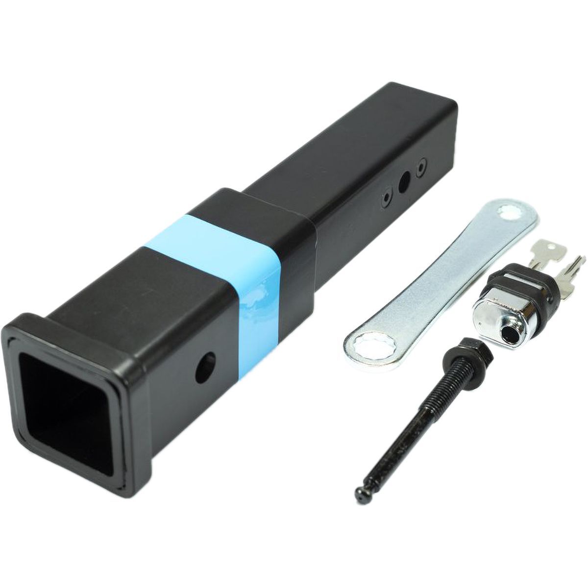 Image of RockyMounts 8in Hitch Extension LS with Premium Lock Black, 2in Receiver