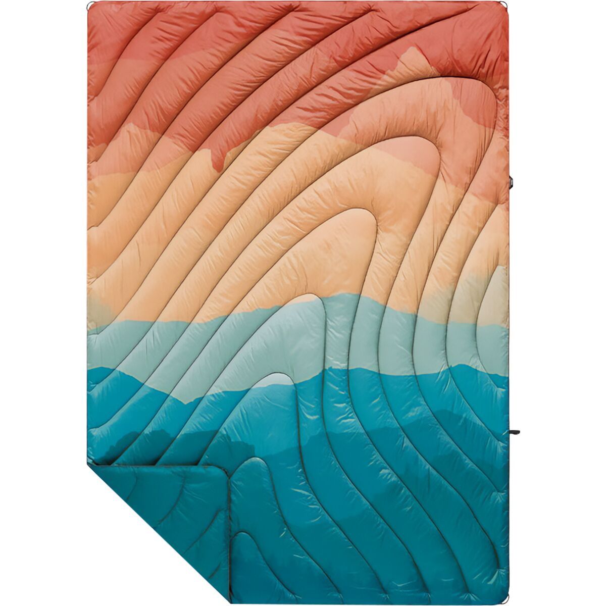 Image of Rumpl Original Puffy Fade 1-Person Blanket Rocky Mountian Sunset Fade, One Size
