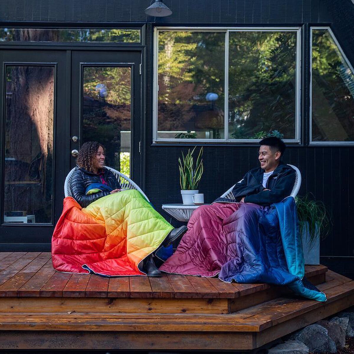 Rumpl rainbow blanket deals