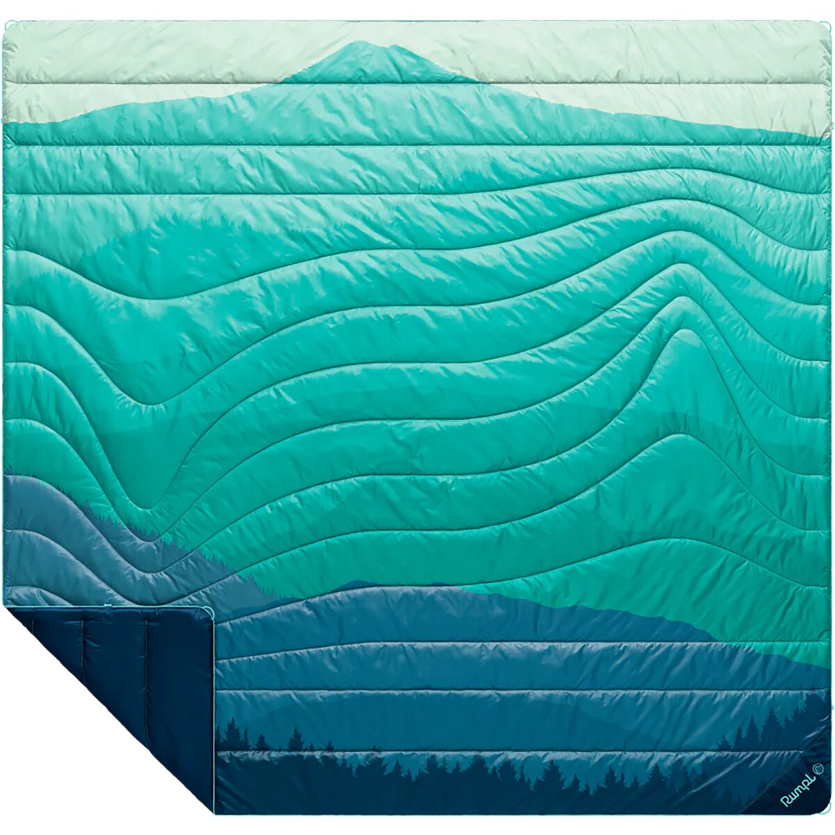 Image of Rumpl The Original Puffy Blanket - Seascape Ridge Mountains Seascape Ridge Mountains, One Size