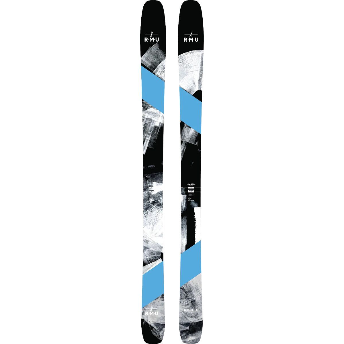 Image of RMU Skis Apostle 106 Ti Ski - 2026 Black/White/Blue, 176cm