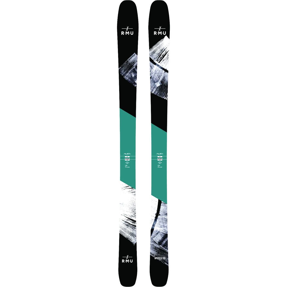 Image of RMU Skis Apostle 96 Ti Ski - 2026 Black/White/Green, 176cm