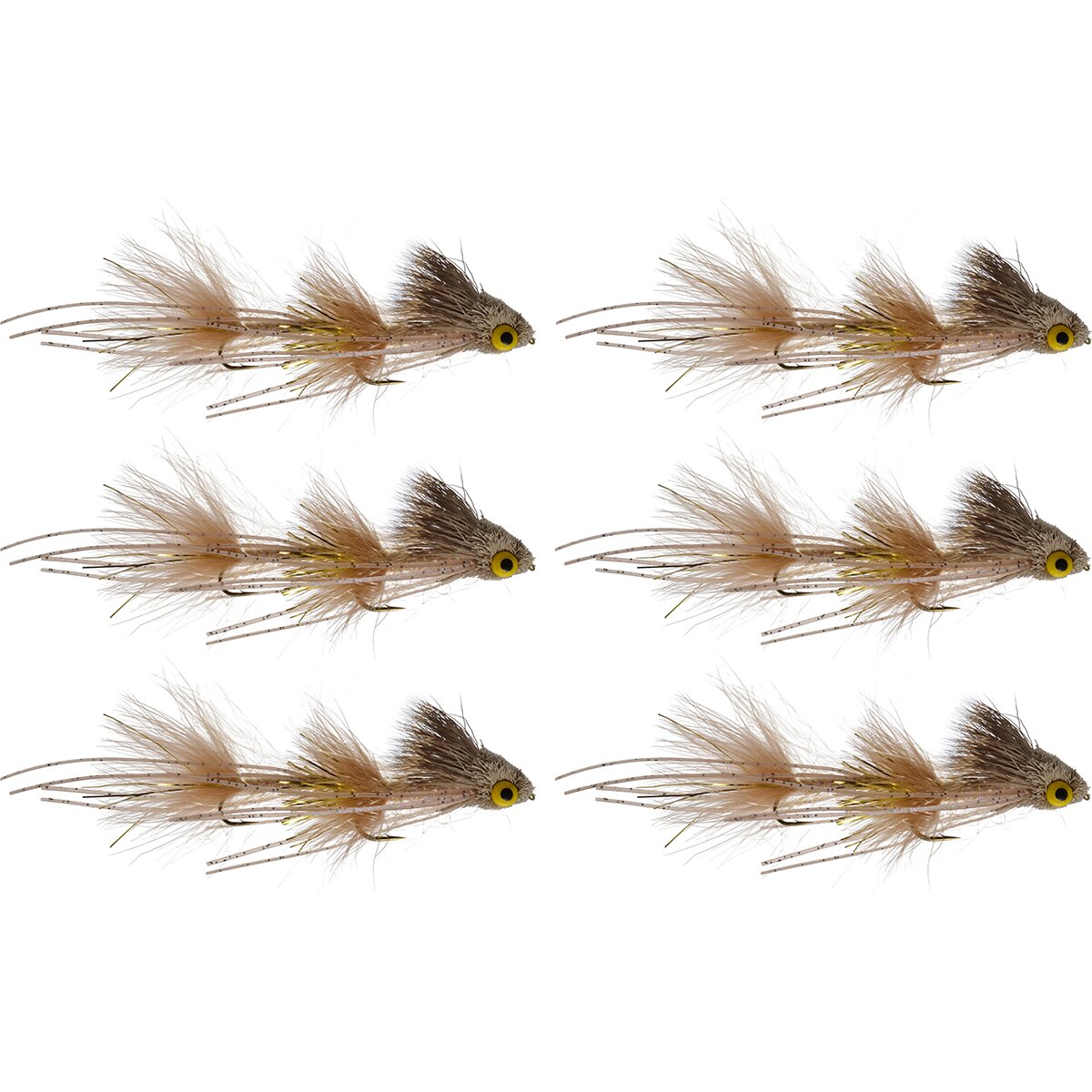 Image of Rainy's Flies Ringmaster Streamer - 6-Pack Natural Grizzly, #2