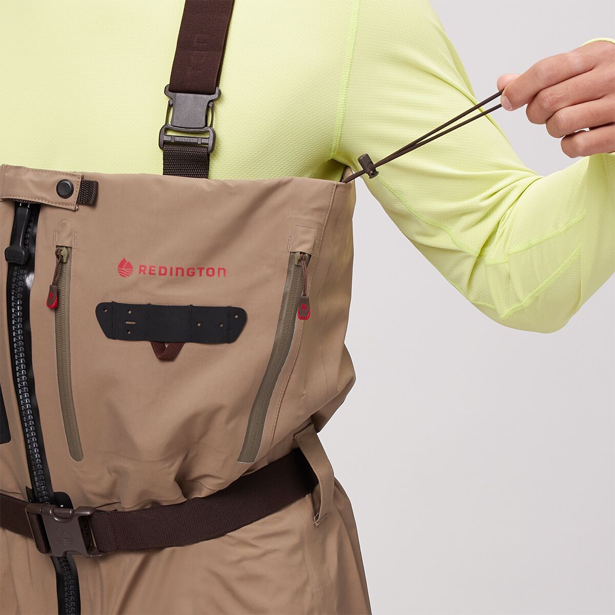 redington zip front waders