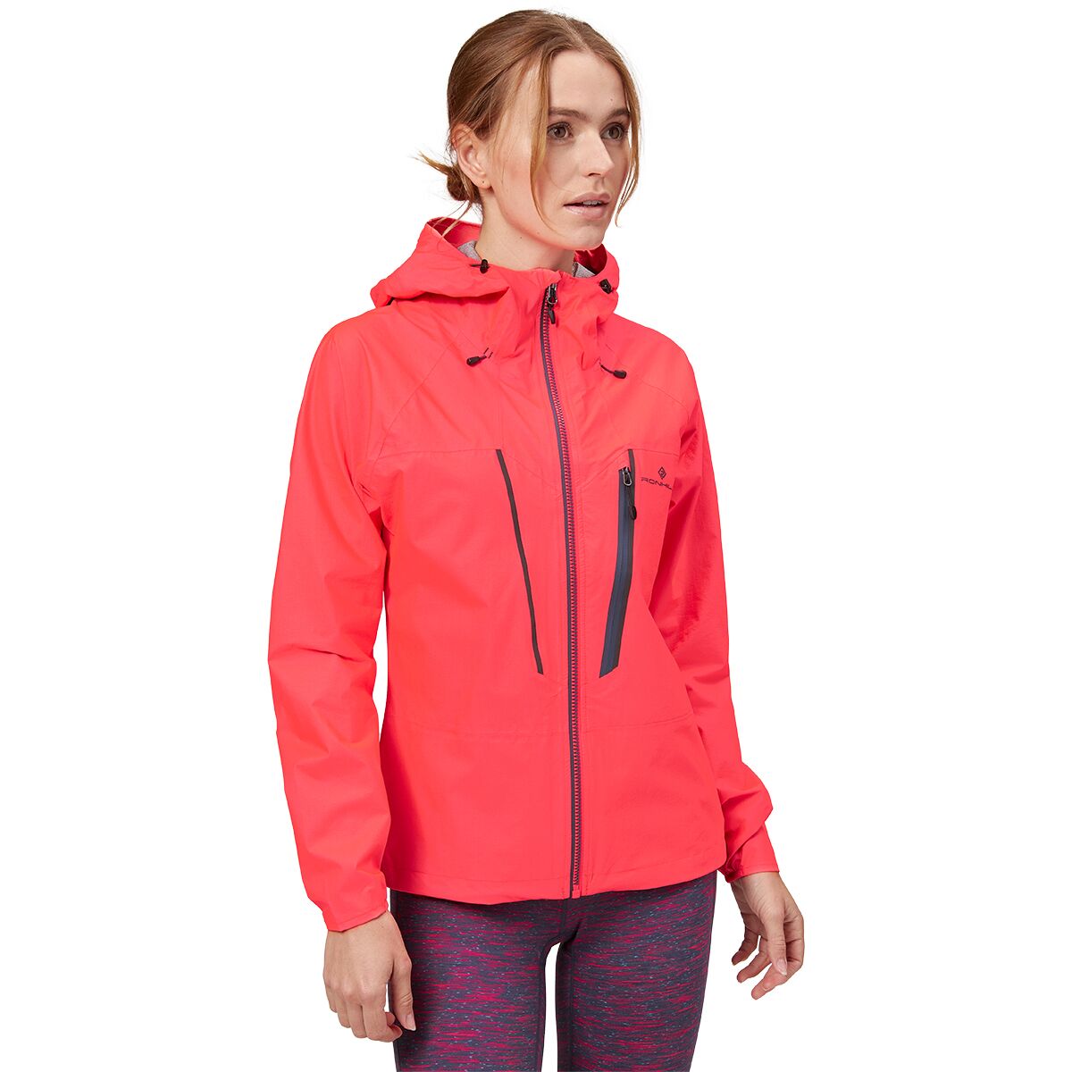 Ron Hill Tech Fortify Jacket - Women's Hot Pink/Charcoal 10