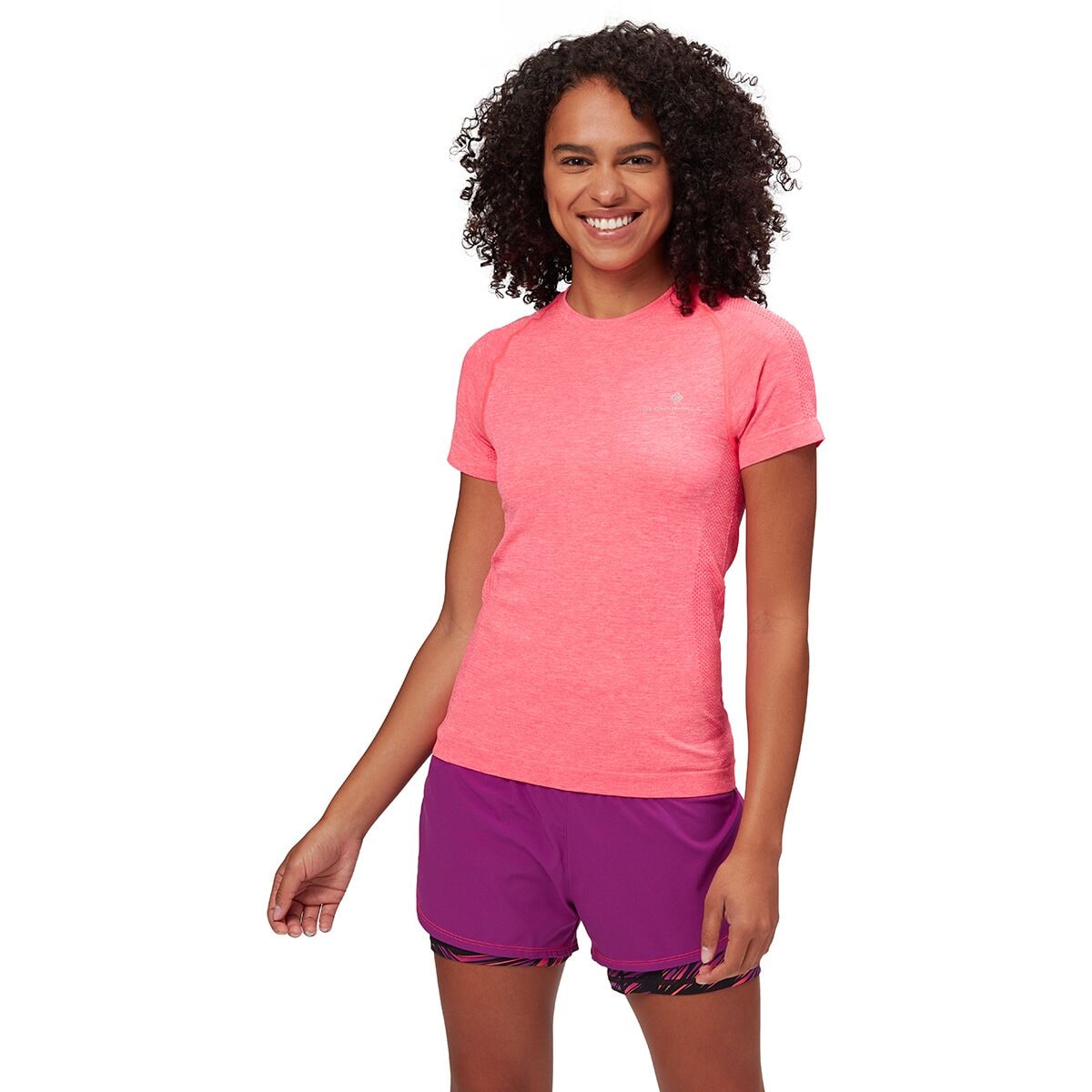 Ron Hill Infinity Marathon Short-Sleeve T-Shirt - Women's Hot Pink Marl 10-12