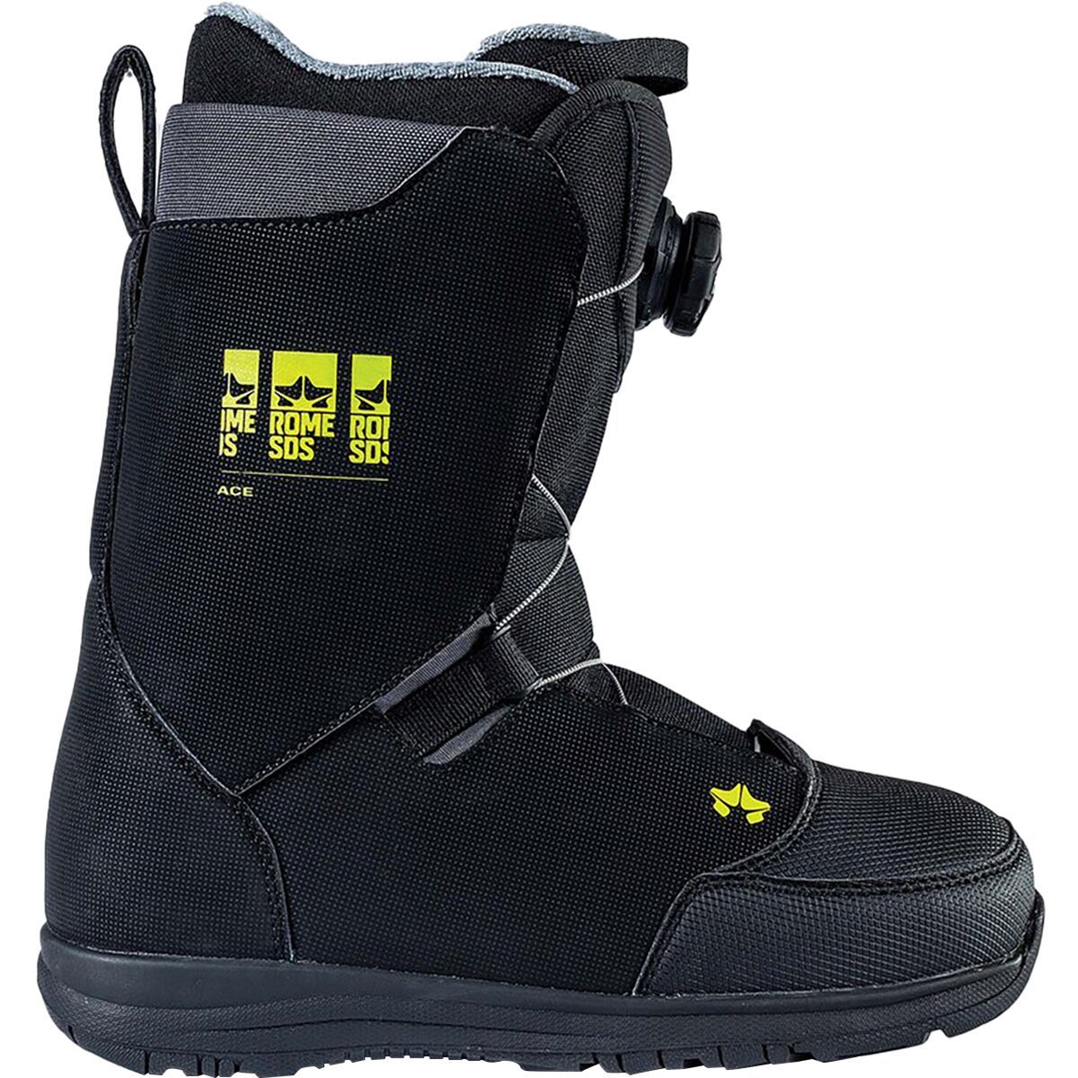 Rome Ace Snowboard Boot - 2025 - Kids' Black, 6.0